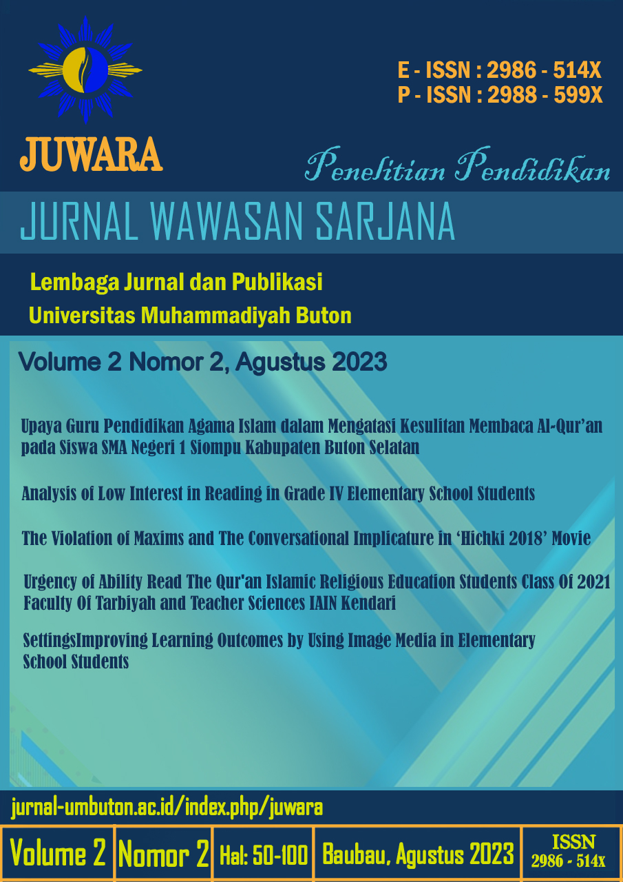 					View Vol. 2 No. 2 (2023): Jurnal Wawasan Sarjana
				