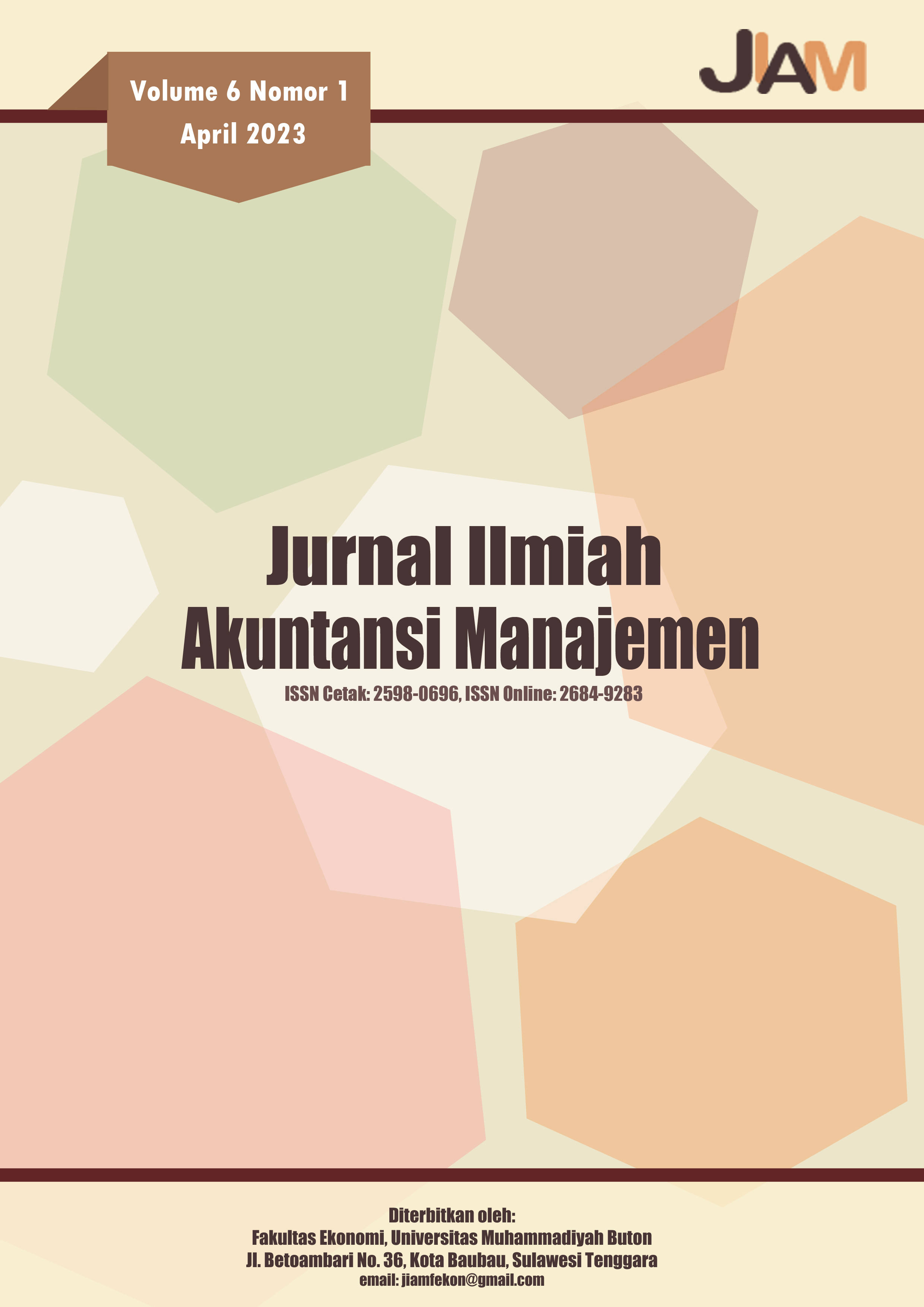 					View Vol. 6 No. 1 (2023): Jurnal Ilmiah Akuntansi Manajemen
				